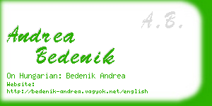 andrea bedenik business card